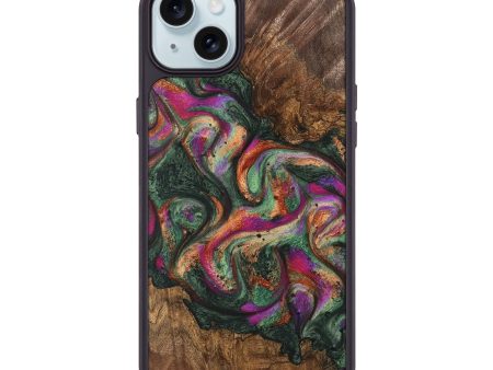 iPhone 15 Plus Wood Phone Case - Daisy (Green, 743566) Fashion