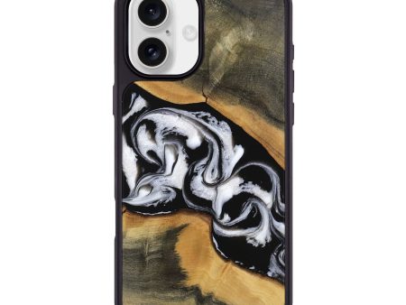 iPhone 16 Plus Wood Phone Case - Moina (Black & White, 743126) Cheap