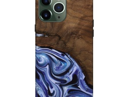 iPhone 13 Pro Max Wood Live Edge Phone Case - Livia (Blue, 742595) Online