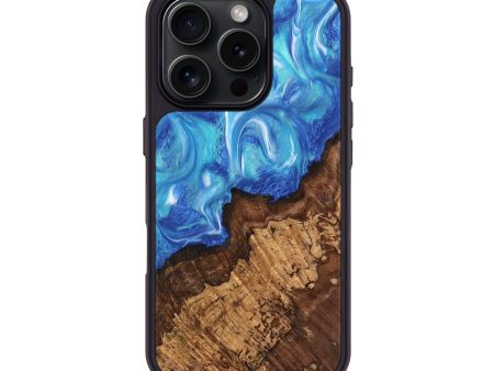 iPhone 16 Pro Wood Phone Case - Chris (Blue, 742540) For Discount