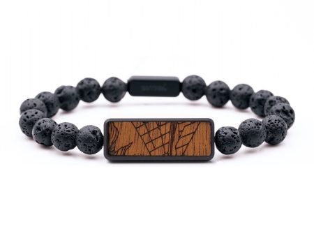 Lava Bead Wood Bracelet - Leland (Pattern, 742884) For Cheap