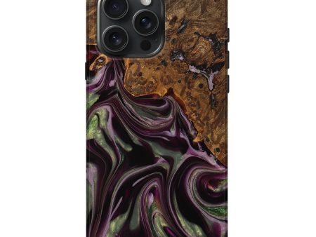 iPhone 16 Pro Max Wood Live Edge Phone Case - Adela (Purple, 742602) on Sale