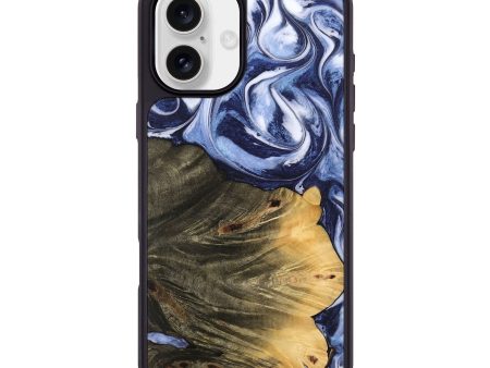 iPhone 16 Plus Wood Phone Case - Jeana (Blue, 742682) Hot on Sale