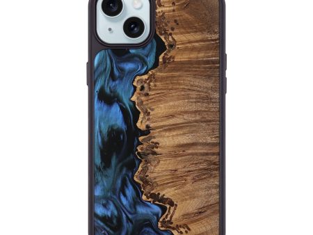 iPhone 15 Plus Wood Phone Case - Aurea (Blue, 742504) For Cheap