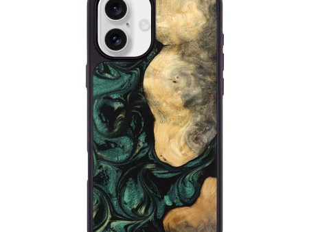 iPhone 16 Plus Wood Phone Case - Ragu (Green, 744056) Fashion