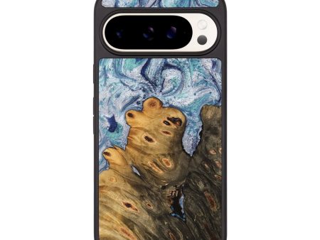 Pixel 9 Wood Phone Case - Ange (Blue, 743929) Supply