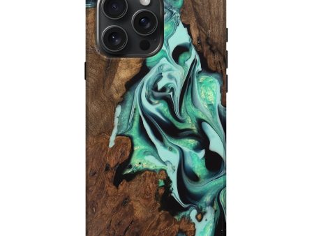 iPhone 16 Pro Max Wood Live Edge Phone Case - Alvis (Green, 742572) Fashion