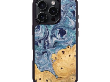 iPhone 16 Pro Wood Phone Case - James (Blue, 744007) For Cheap