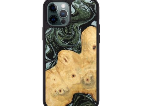 iPhone 12 Pro Wood Phone Case - Donia (Green, 743804) Supply