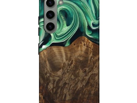 Galaxy S23 Plus Wood Live Edge Phone Case - Piper (Green, 742978) Online now