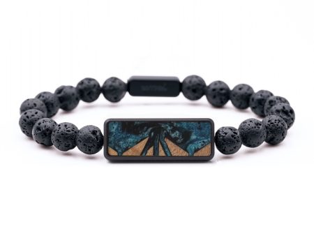 Lava Bead Wood Bracelet - Allen (Pattern, 742901) For Sale