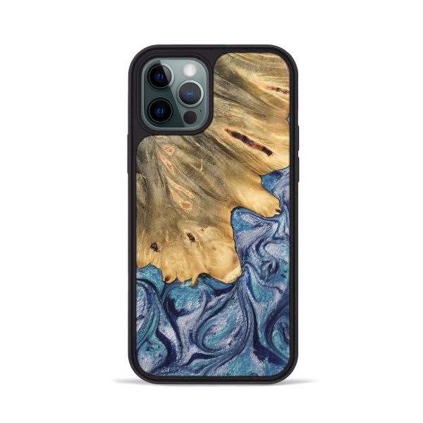 iPhone 12 Pro Wood Phone Case - Tillman (Blue, 744010) For Cheap