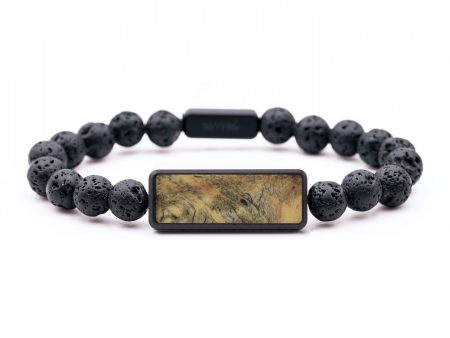 Lava Bead Wood Bracelet - Peyton (Wood Burl, 743773) Online now