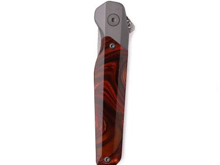 Live Edge ResinArt Pocket Knife - Ibrahim (Red, 742620) Online