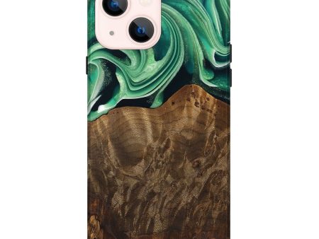 iPhone 14 Plus Wood Live Edge Phone Case - Piper (Green, 742978) Online now