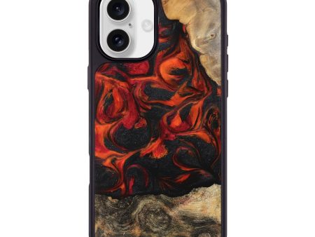 iPhone 16 Plus Wood Phone Case - Fikre (Red, 743325) Online