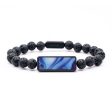 Lava Bead Wood Bracelet - Tanya (Blue, 742914) Online Sale