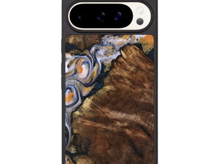 Pixel 9 Pro XL Wood Phone Case - Ciarra (Teal & Gold, 742484) Hot on Sale