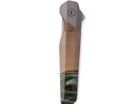 Live Edge Wood Pocket Knife - Sheree (Green, 742617) Online Hot Sale