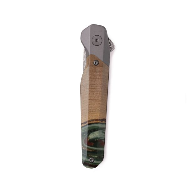 Live Edge Wood Pocket Knife - Sheree (Green, 742617) Online Hot Sale