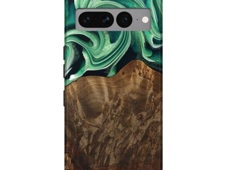 Pixel 7 Pro Wood Live Edge Phone Case - Piper (Green, 742978) Discount