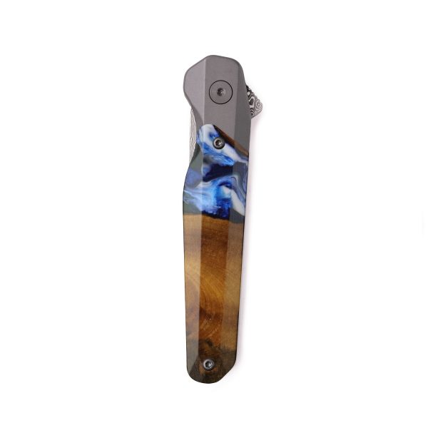 Live Edge Wood Pocket Knife - Elle (Blue, 742622) Hot on Sale