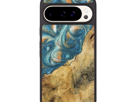 Pixel 9 Pro Wood Phone Case - Leopold (Teal & Gold, 743460) Online Sale