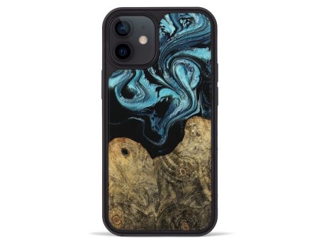 iPhone 12 mini Wood Phone Case - Callum (Blue, 744035) Online Sale