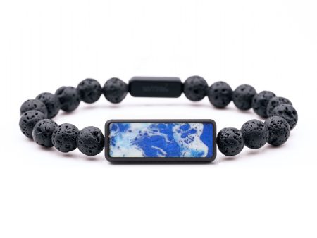 Lava Bead Wood Bracelet - Belinda (Coastal, 743691) For Sale