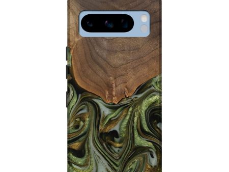 Pixel 8 Pro Wood Live Edge Phone Case - Caralie (Green, 742573) Fashion