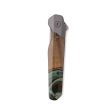 Live Edge Wood Pocket Knife - Bertha (Green, 742609) Discount