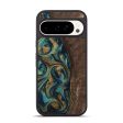 Pixel 9 Wood Phone Case - Jaxson (Teal & Gold, 743425) on Sale