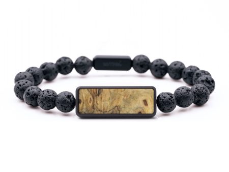 Lava Bead Wood Bracelet - Hannah (Wood Burl, 743713) Supply