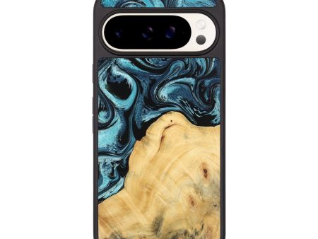 Pixel 9 Wood Phone Case - Pippy (Blue, 744040) Fashion