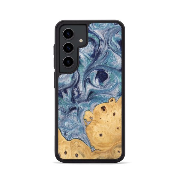 Galaxy S24 Wood Phone Case - James (Blue, 744007) Hot on Sale