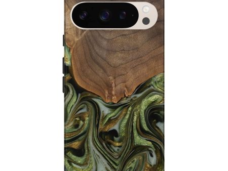 Pixel 9 Pro XL Wood Live Edge Phone Case - Caralie (Green, 742573) For Cheap