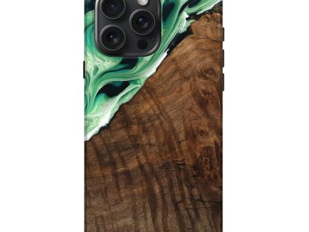 iPhone 16 Pro Max Wood Live Edge Phone Case - Enis (Green, 742946) For Sale