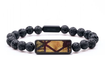 Lava Bead Wood Bracelet - Krista (Pattern, 742877) Cheap