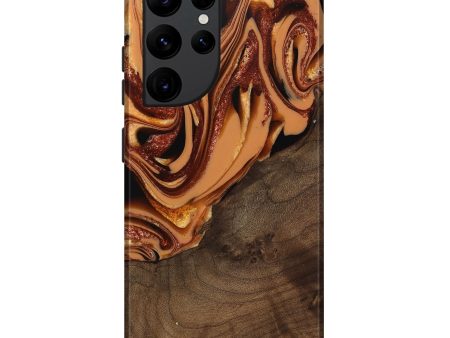 Galaxy S22 Ultra Wood Live Edge Phone Case - Ludie (Red, 742580) Cheap