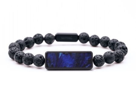 Lava Bead Wood Bracelet - Kaylee (Blue, 742916) Online Hot Sale