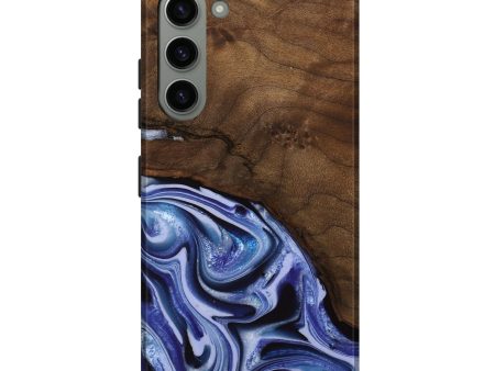 Galaxy S23 Plus Wood Live Edge Phone Case - Livia (Blue, 742595) Cheap