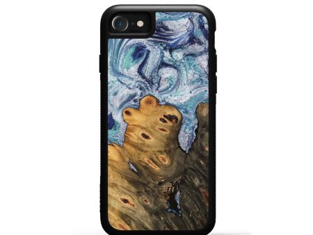 iPhone SE Wood Phone Case - Ange (Blue, 743929) For Cheap